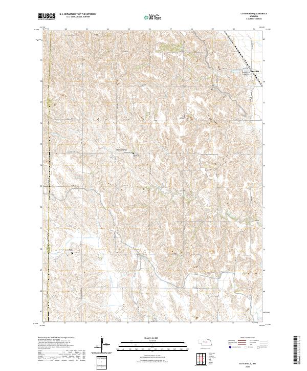 Cotesfield, NE — USGS 7.5-minute topo (2021)