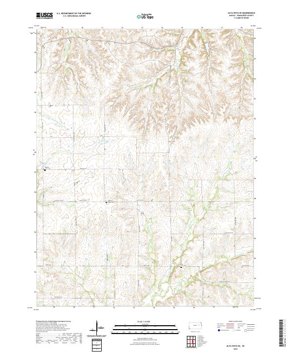 Alta Vista SE, KS — USGS 7.5-minute topo (2022)