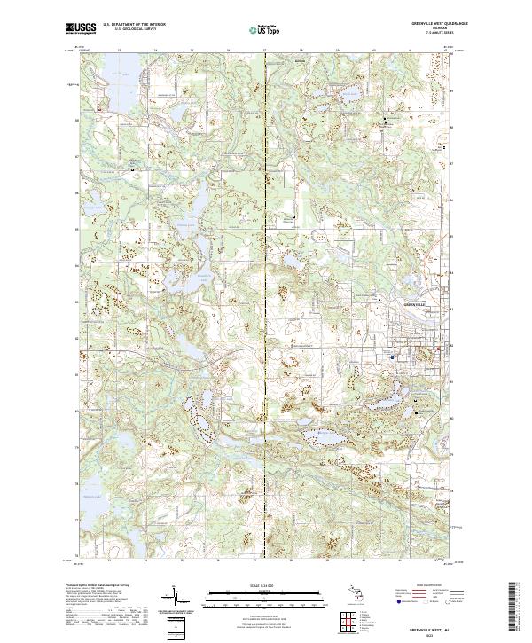 Greenville West, MI — USGS 7.5-minute topo (2023)
