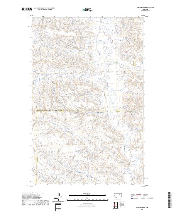 Spencer Point, MT — USGS 7.5-minute topo (2024)