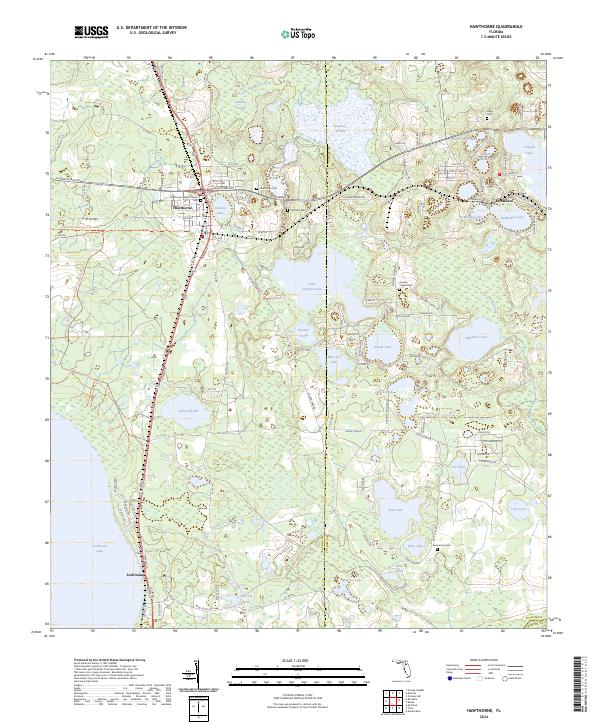 Hawthorne, FL — USGS 7.5-minute topo (2024)