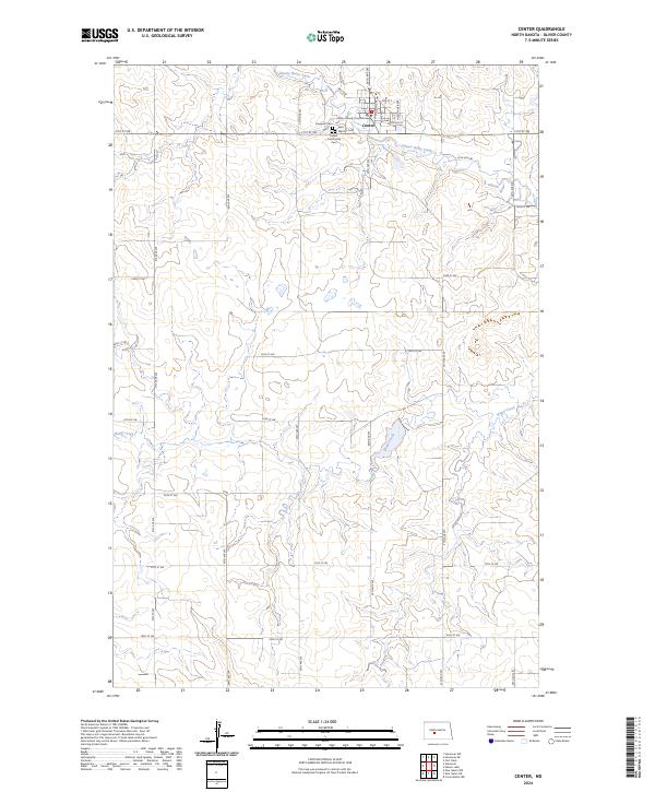 Center, ND — USGS 7.5-minute topo (2024)
