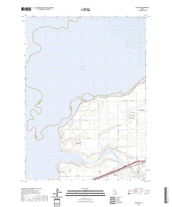 Schiller, ID — USGS 7.5-minute topo (2024)