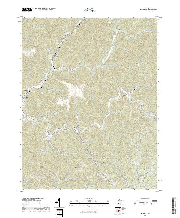 Matheny, WV — USGS 7.5-minute topo (2023)