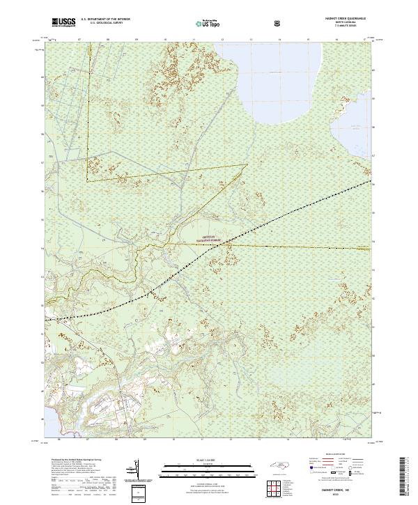 Hadnot Creek, NC — USGS 7.5-minute topo (2022)
