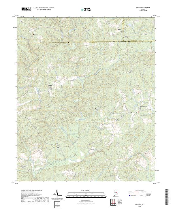Daviston, AL — USGS 7.5-minute topo (2024)