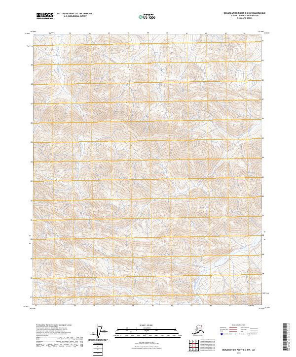 Demarcation Point B-2 NW, AK — USGS 7.5-minute topo (2023)