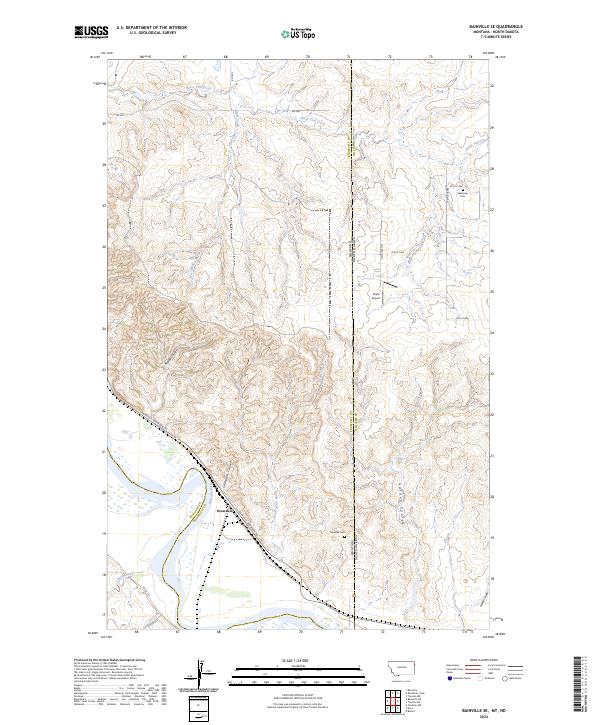 Bainville SE, MT-ND — USGS 7.5-minute topo (2024)