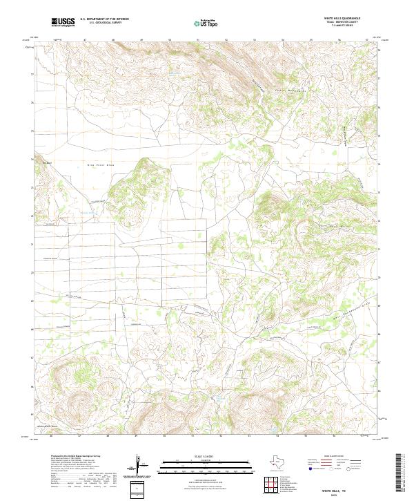 White Hills, TX — USGS 7.5-minute topo (2022)