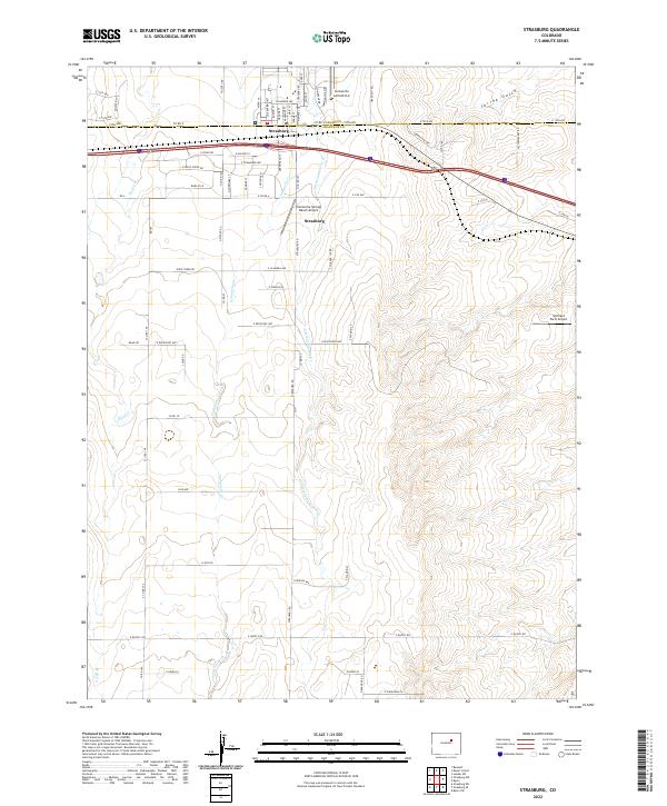 Strasburg, CO — USGS 7.5-minute topo (2022)