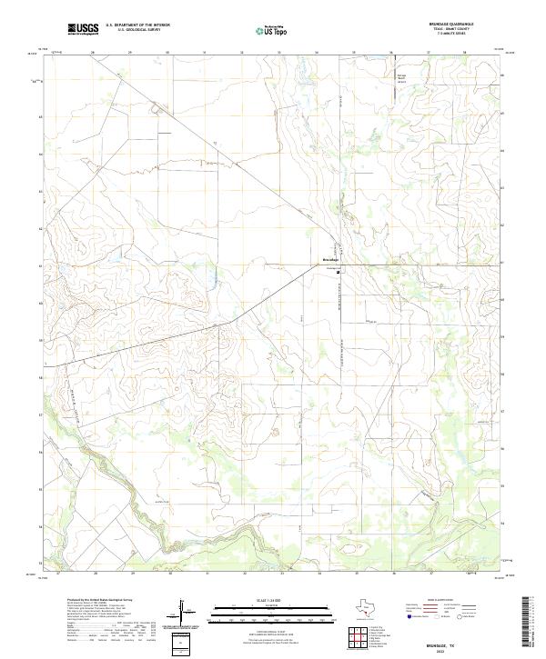 Brundage, TX — USGS 7.5-minute topo (2022)