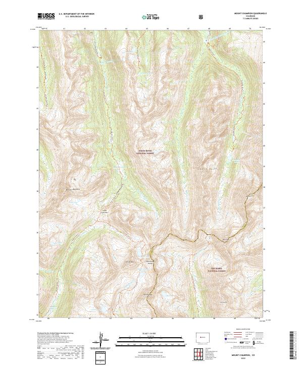 Mount Champion, CO — USGS 7.5-minute topo (2022)