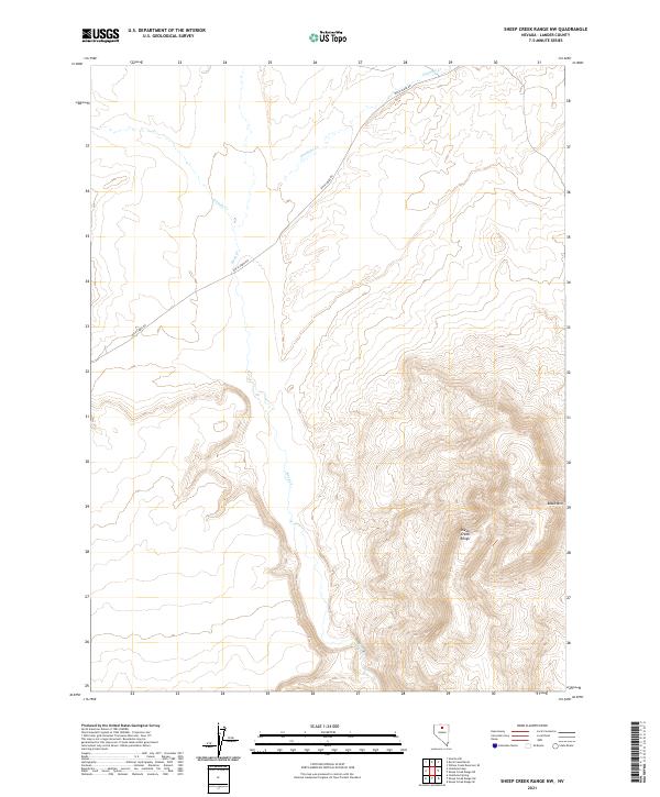 Sheep Creek Range NW, NV — USGS 7.5-minute topo (2021)