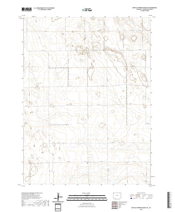 Buffalo Springs Ranch SE, CO — USGS 7.5-minute topo (2022)