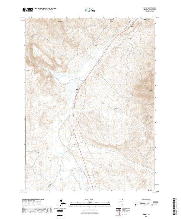 Henry, NV — USGS 7.5-minute topo (2021)