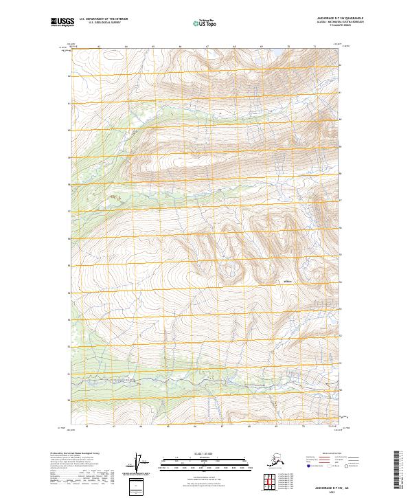 Anchorage D-7 SW, AK — USGS 7.5-minute topo (2023)