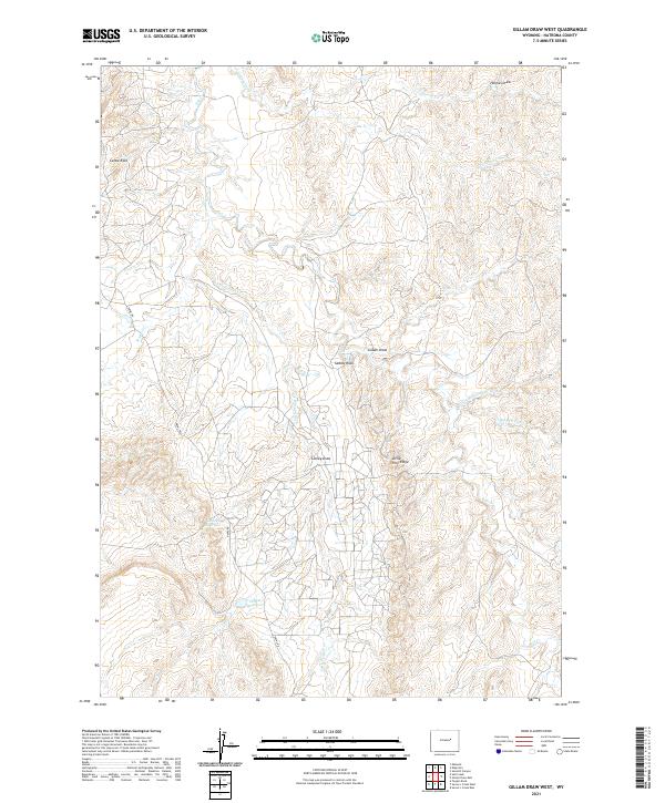 Gillam Draw West, WY — USGS 7.5-minute topo (2021)