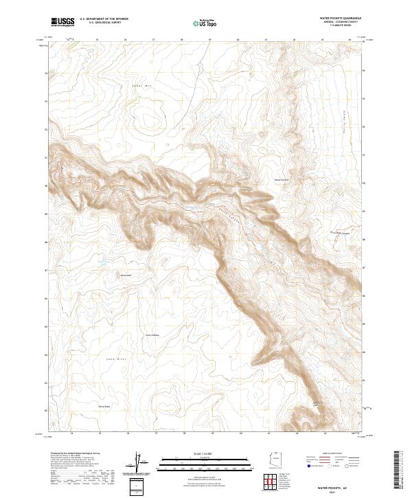 Water Pockets, AZ — USGS 7.5-minute topo (2021)