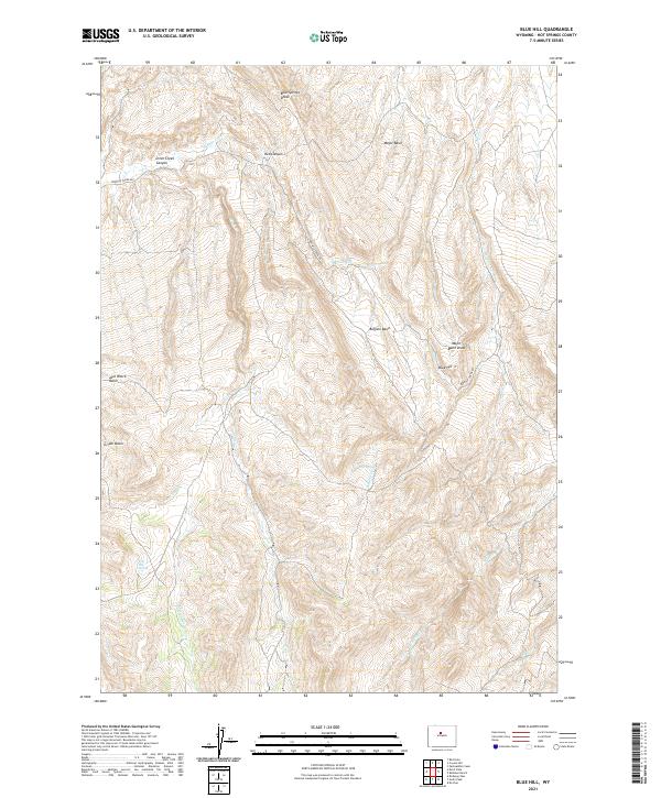 Blue Hill, WY — USGS 7.5-minute topo (2021)