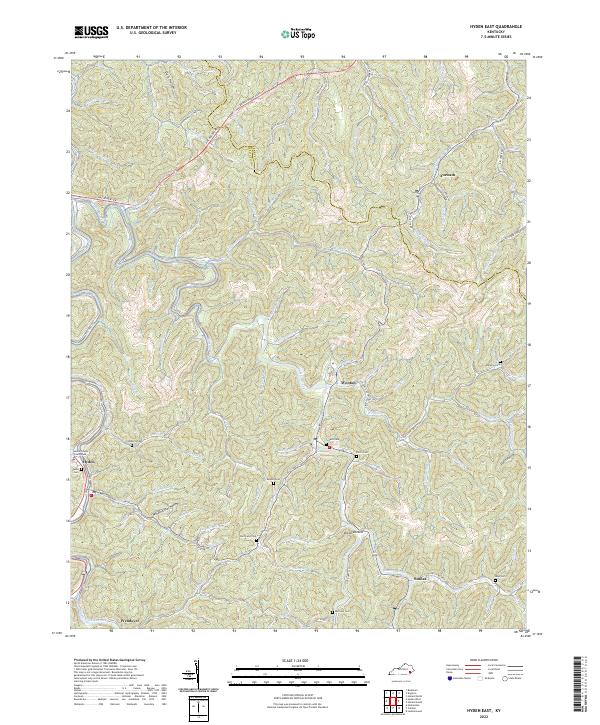 Hyden East, KY — USGS 7.5-minute topo (2022)
