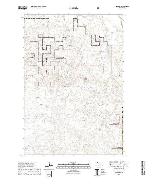 Meadow NE, SD — USGS 7.5-minute topo (2021)