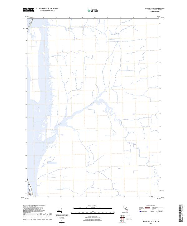 Wyandotte OE E, MI-ON — USGS 7.5-minute topo (2023)