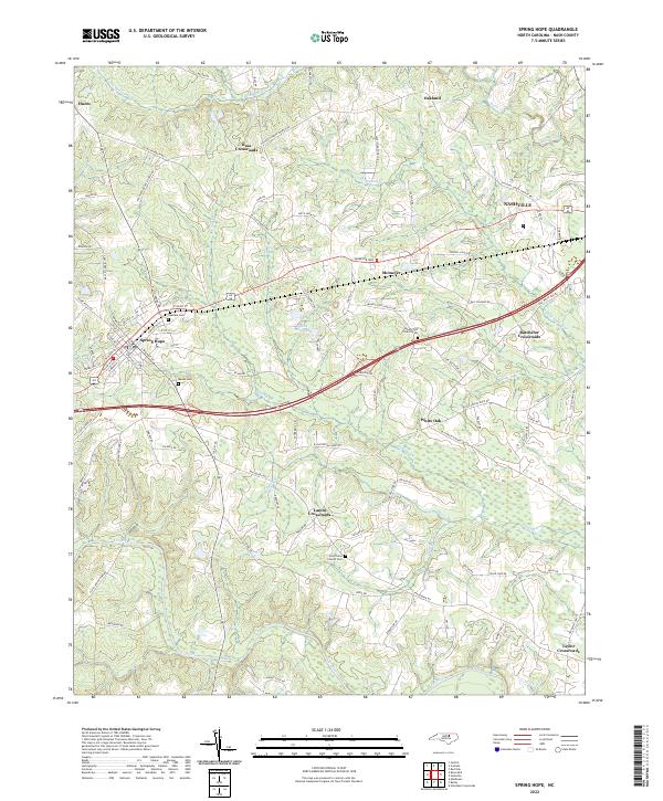 Spring Hope, NC — USGS 7.5-minute topo (2022)