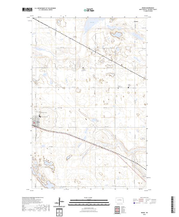 Drake, ND — USGS 7.5-minute topo (2024)