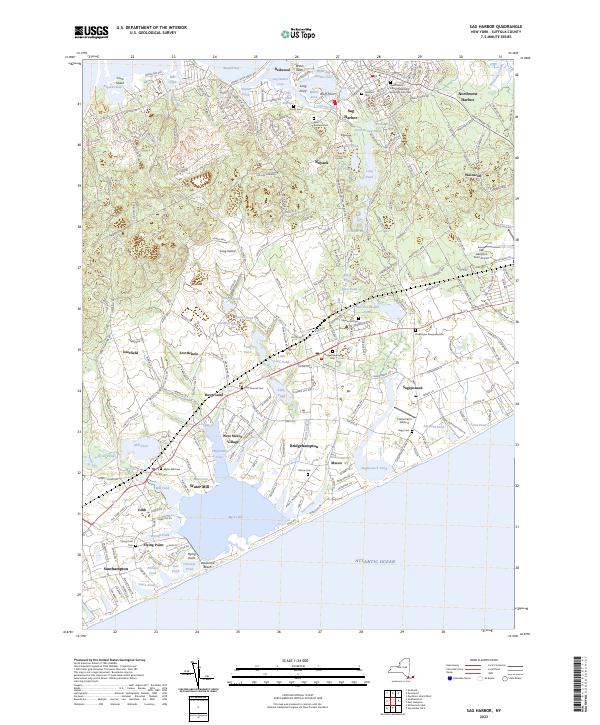 Sag Harbor, NY — USGS 7.5-minute topo (2023)