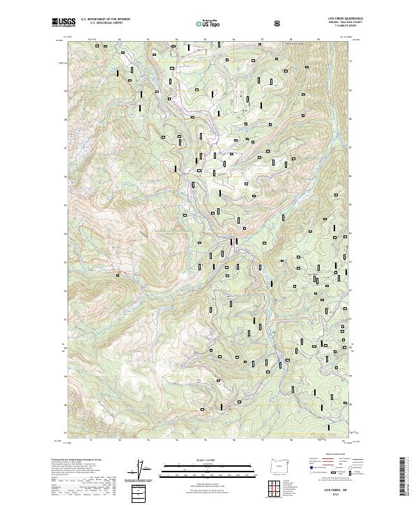 Lick Creek, OR — USGS 7.5-minute topo (2024)