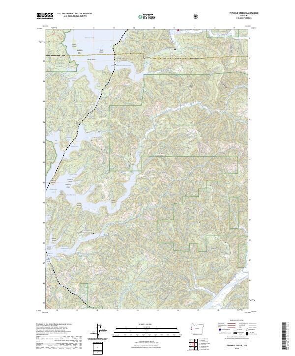 Fivemile Creek, OR — USGS 7.5-minute topo (2024)