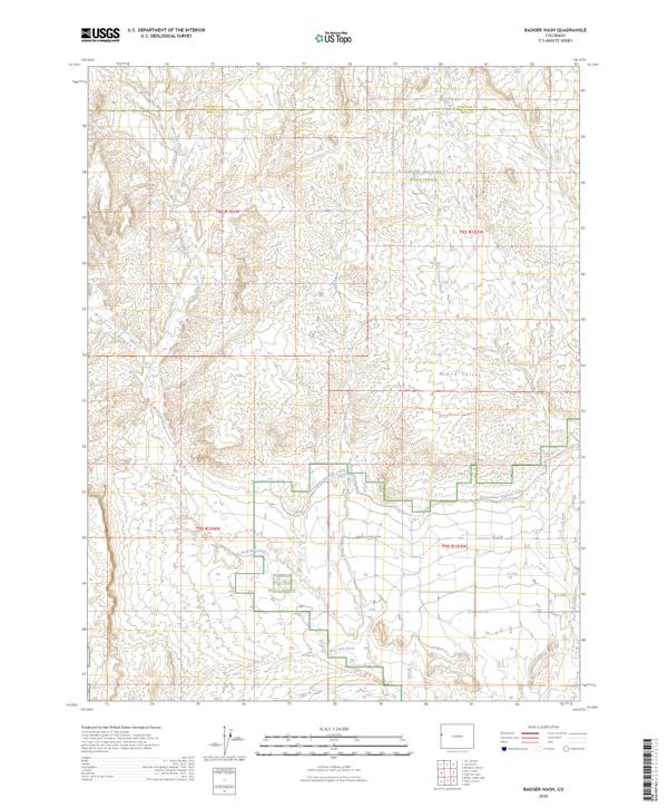 Badger Wash, CO — USGS 7.5-minute topo (2026)