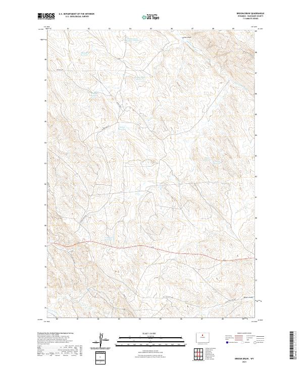 Broom Draw, WY — USGS 7.5-minute topo (2021)