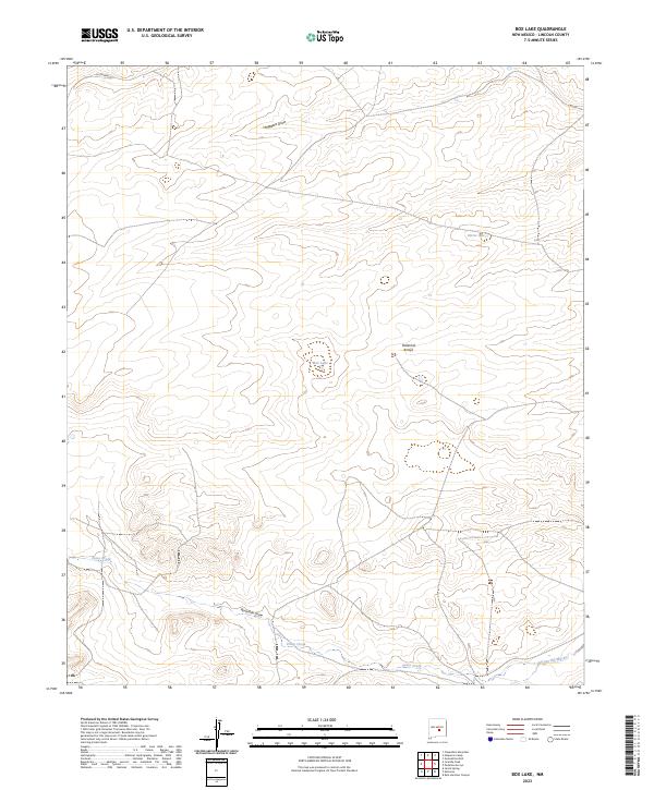 Box Lake, NM — USGS 7.5-minute topo (2023)