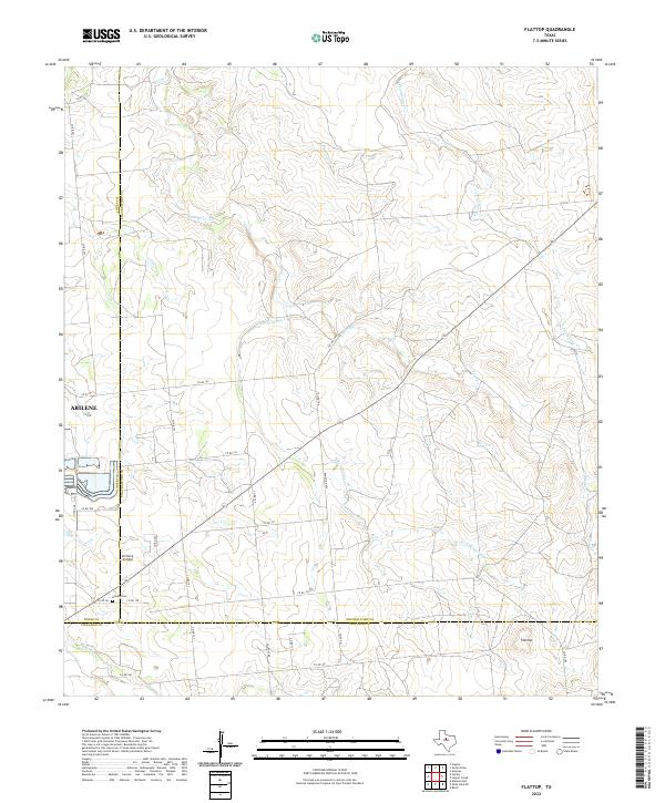 Flattop, TX — USGS 7.5-minute topo (2022)