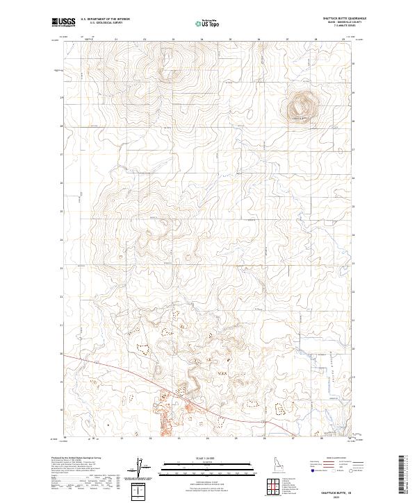 Shattuck Butte, ID — USGS 7.5-minute topo (2023)
