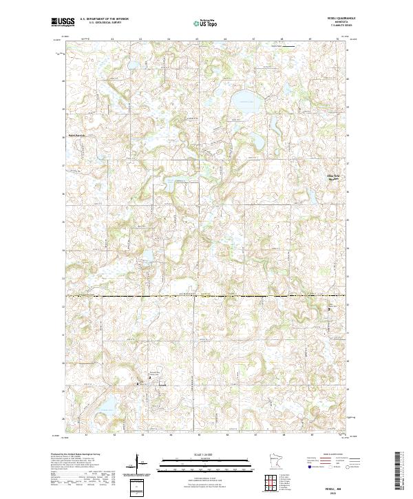 Veseli, MN — USGS 7.5-minute topo (2022)