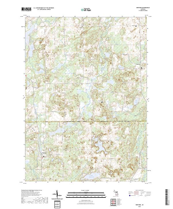 Bedford, MI — USGS 7.5-minute topo (2023)