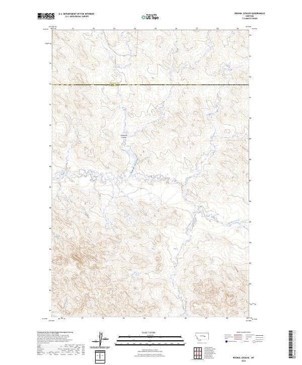 Regnal Coulee, MT — USGS 7.5-minute topo (2024)