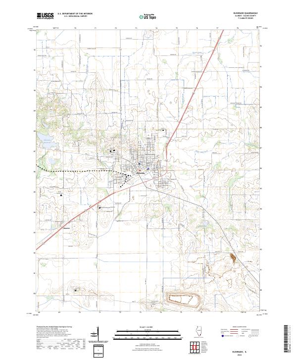 Eldorado, IL — USGS 7.5-minute topo (2024)