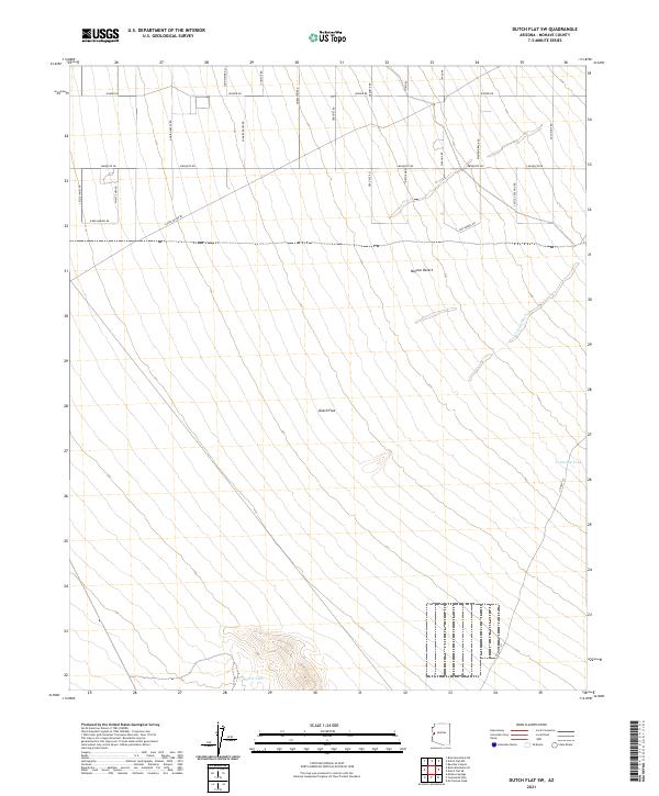 Dutch Flat SW, AZ — USGS 7.5-minute topo (2021)