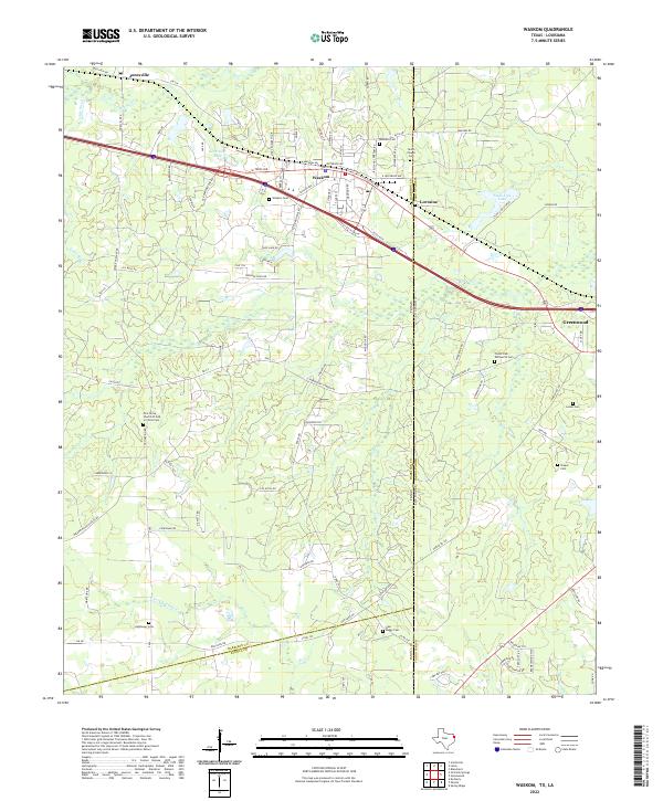 Waskom, TX-LA — USGS 7.5-minute topo (2022)
