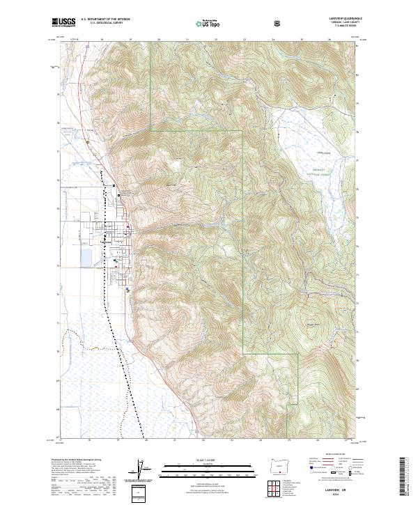 Lakeview, OR — USGS 7.5-minute topo (2024)