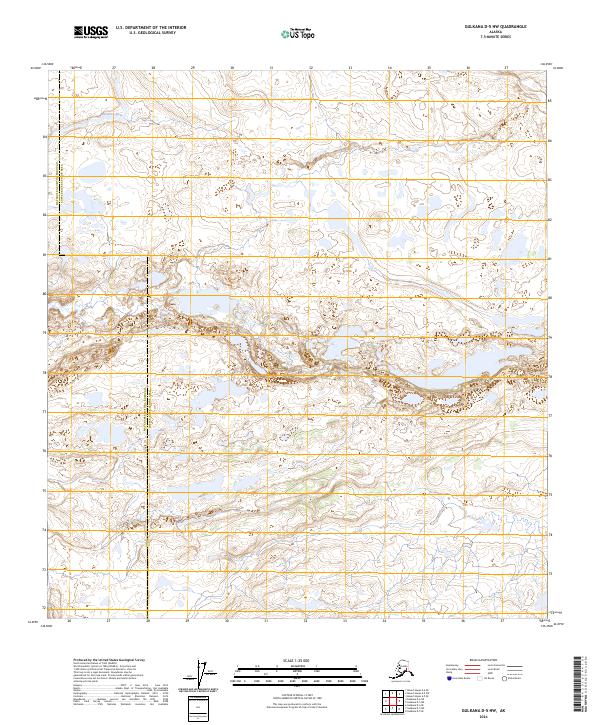 Gulkana D-5 NW, AK — USGS 7.5-minute topo (2024)