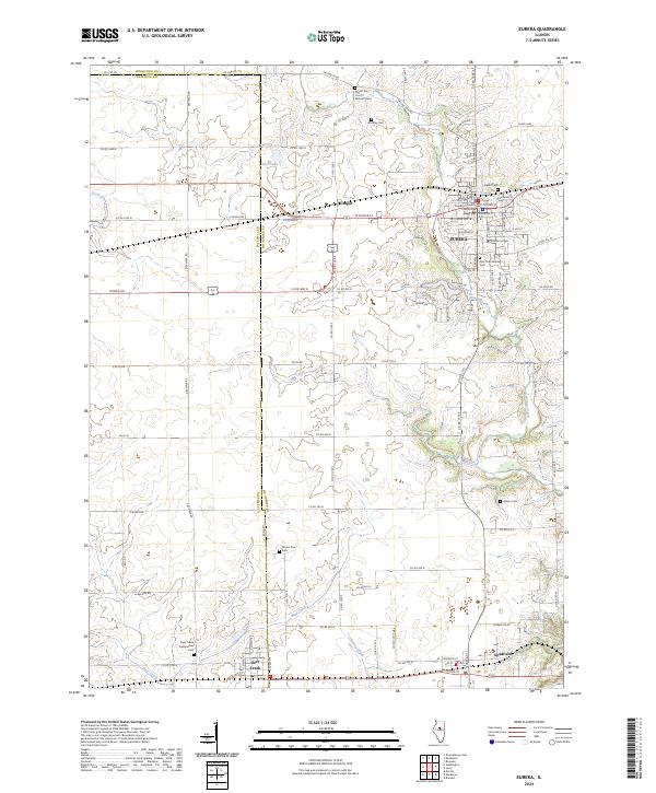 Eureka, IL — USGS 7.5-minute topo (2024)