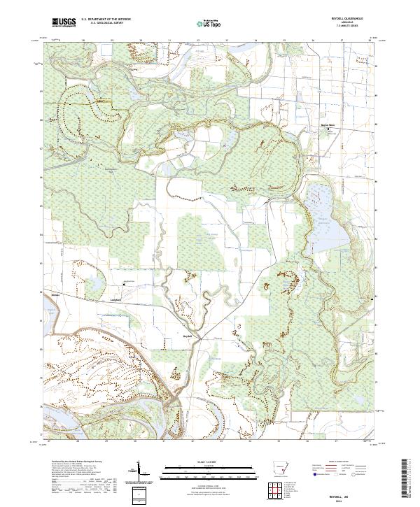 Reydell, AR — USGS 7.5-minute topo (2024)