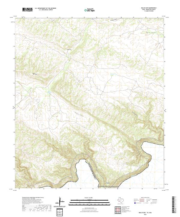 Bullis Gap, TX,COA, US — USGS 7.5-minute topo (2022)