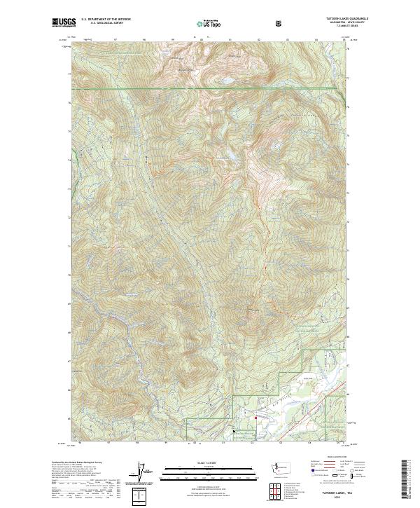 Tatoosh Lakes, WA — USGS 7.5-minute topo (2023)