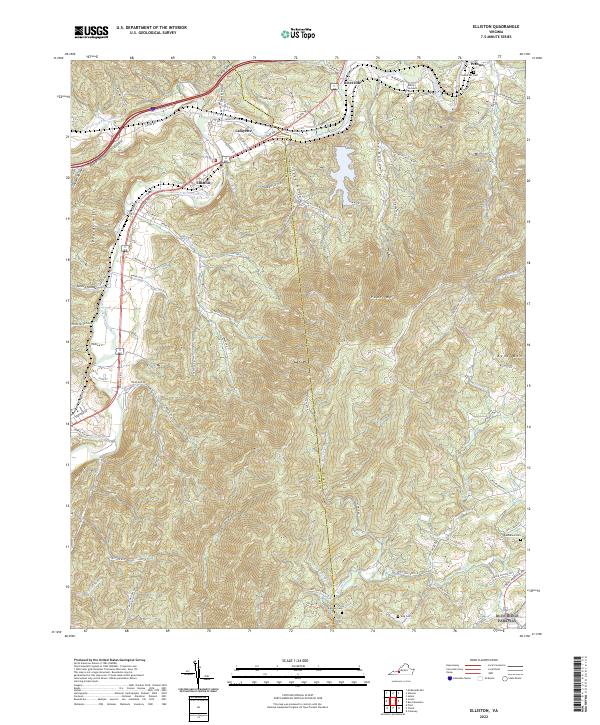 Elliston, VA — USGS 7.5-minute topo (2022)