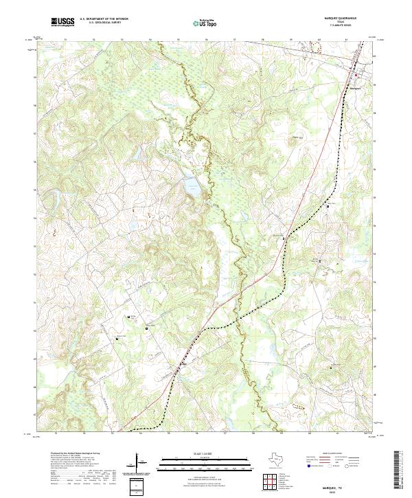 Marquez, TX — USGS 7.5-minute topo (2022)